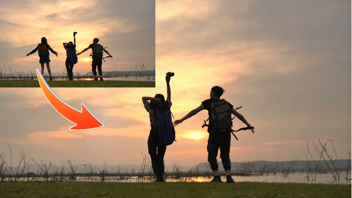 映像から不要な要素や雑然とした部分を削除