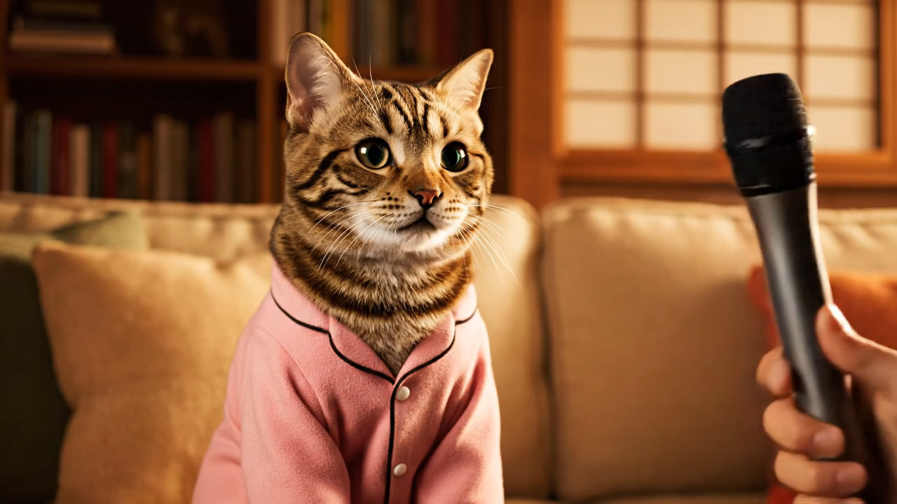 AI猫・ペットインタビューショート動画