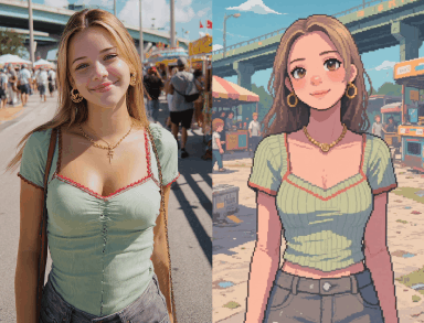 ドット絵に変換する