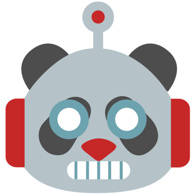 パンダとロボットの絵文字ミックス - ロボパンダ