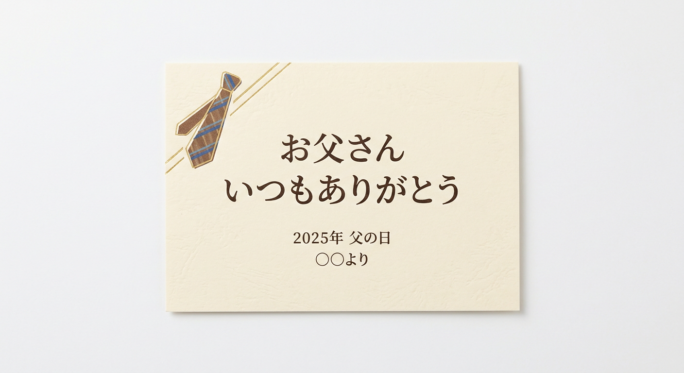 AI画像生成で作る父の日メッセージカードの例