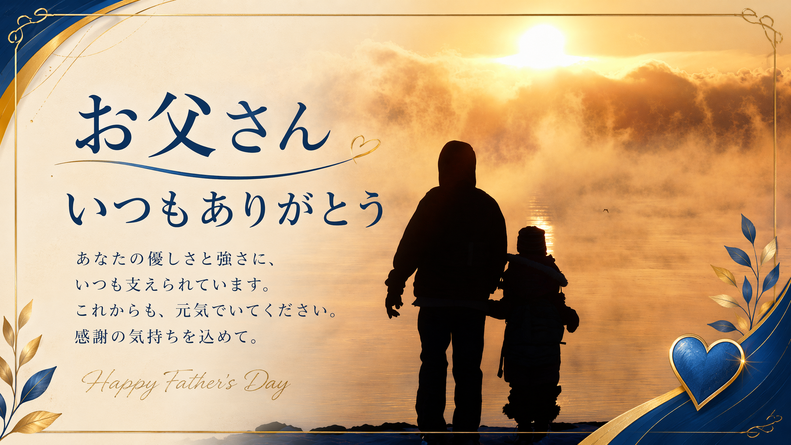 Filmoraで生成した父の日メッセージカード