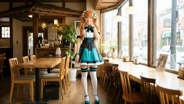 AI髪型チェンジ画像から動画化した例