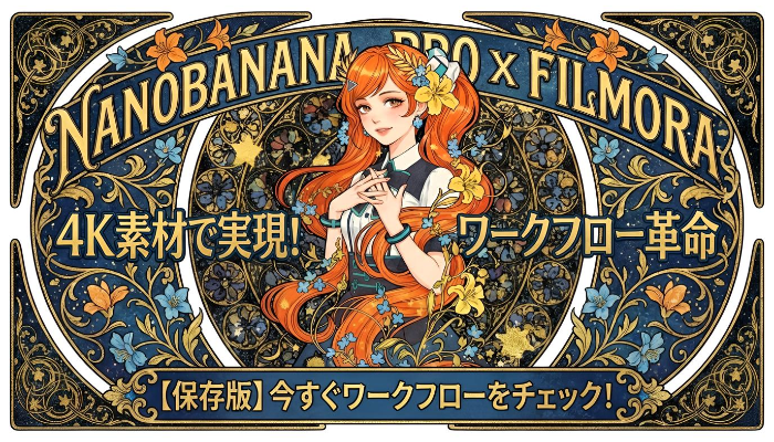 Nanobanana Pro × Filmoraで動画制作革命