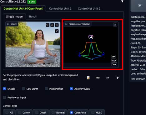 ControlNetのOpenPoseモデルの使い方