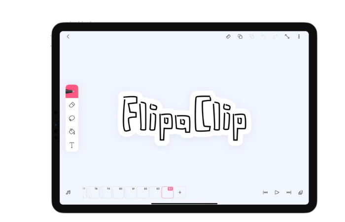 FlipaClipの手描きアニメ制作画面