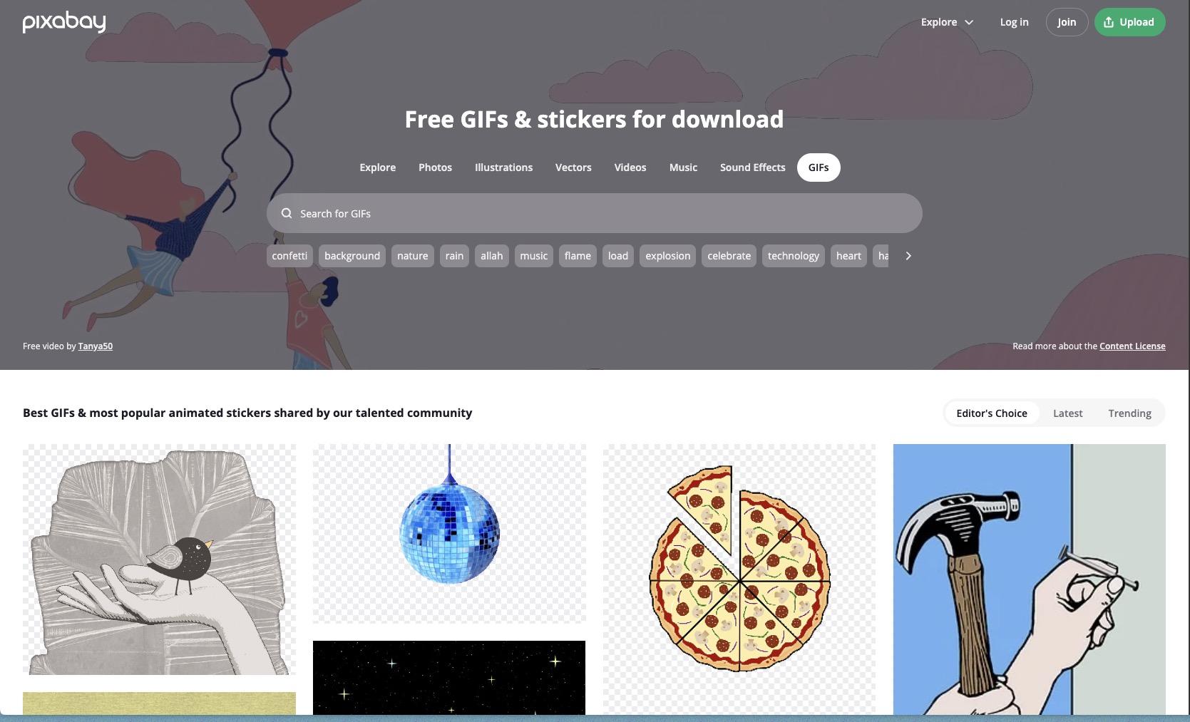 無料GIF素材サイト‐Pixabay