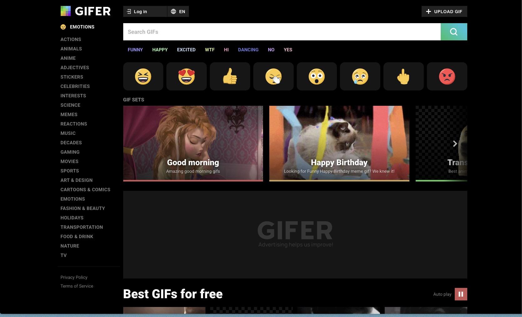 無料GIF素材サイト‐GIFER