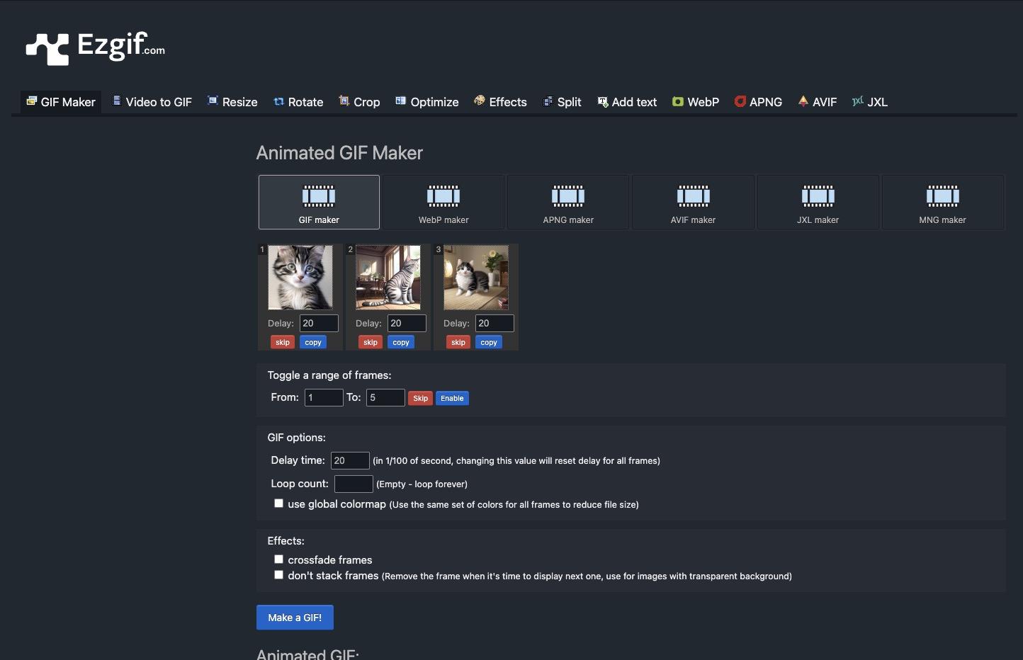 「Upload Files!」をクリック