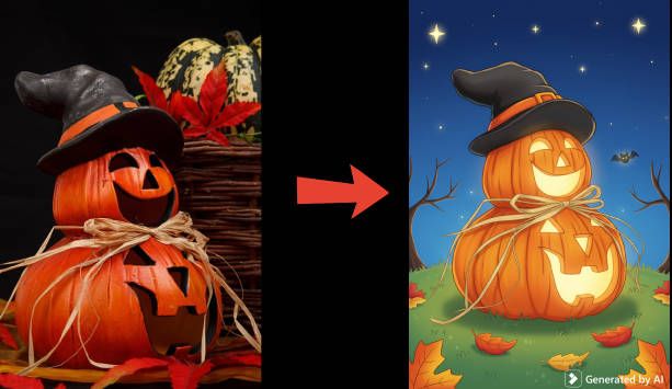 ハロウィンイラストをAIで生成