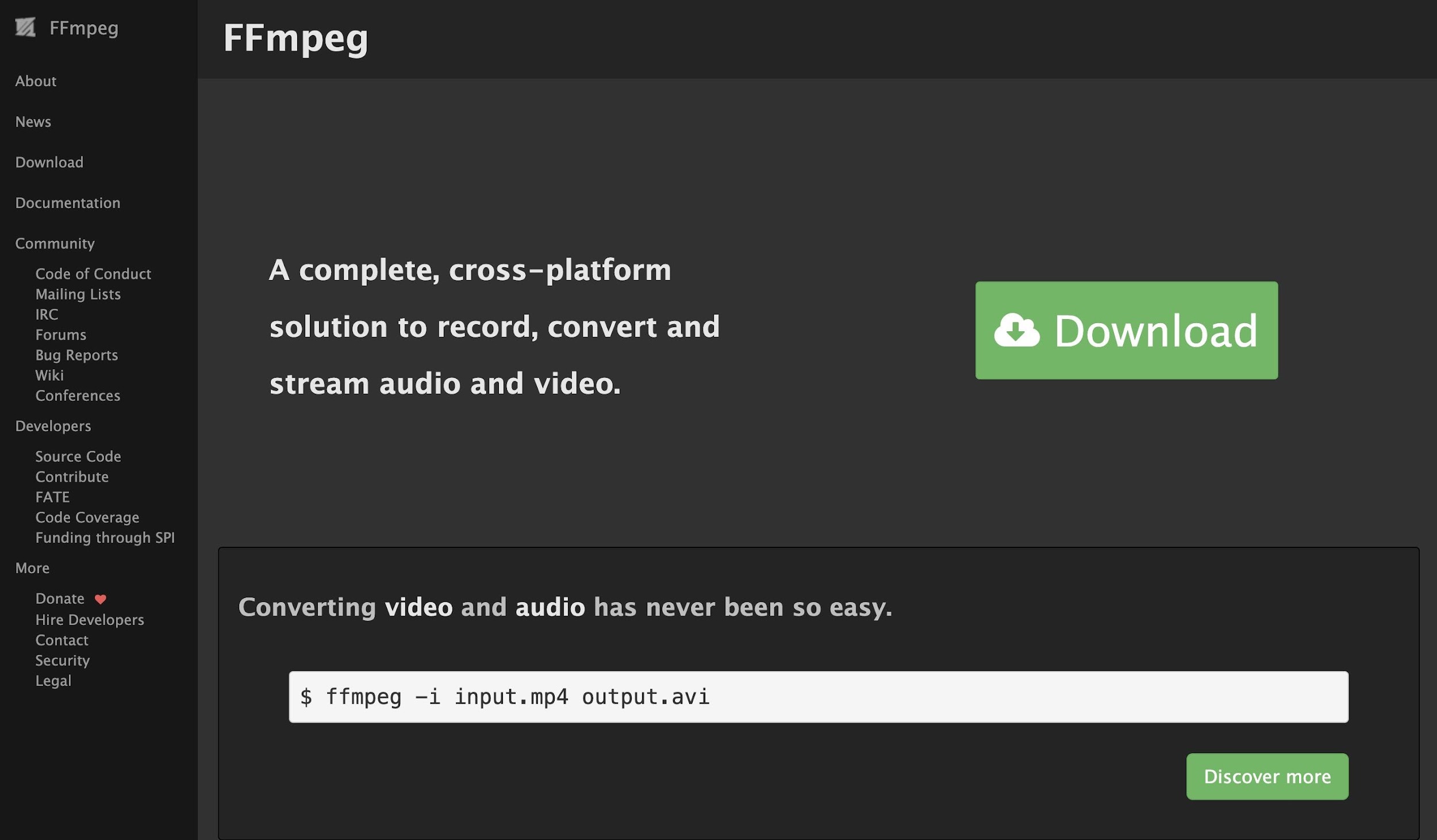MP3をMP4に変換フリーソフト-FFmpeg