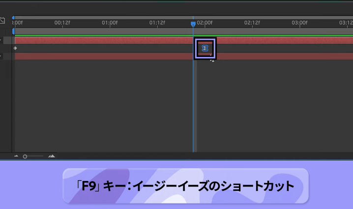 AEイージングの設定方法-キーショートカット