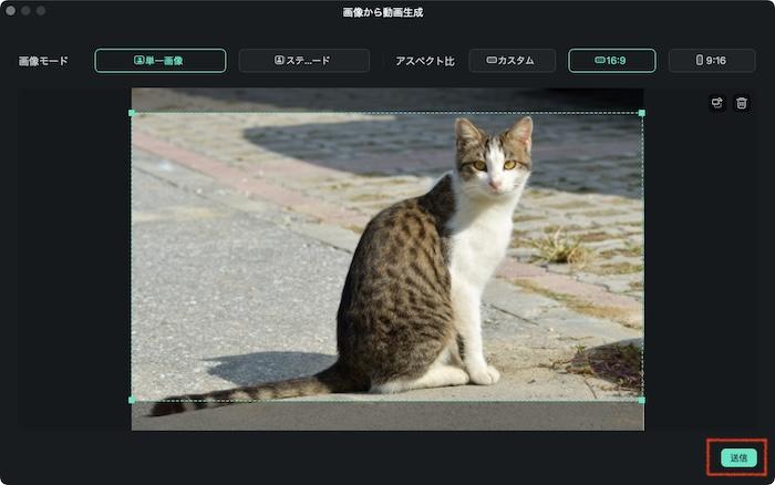「送信」をクリック