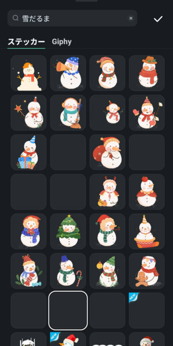 雪だるまステッカー