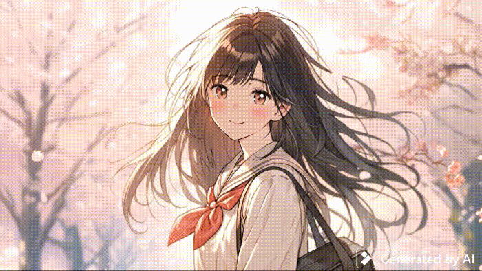 アニメ風卒業イラスト