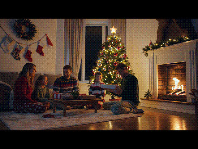 AIで生成されたクリスマス動画