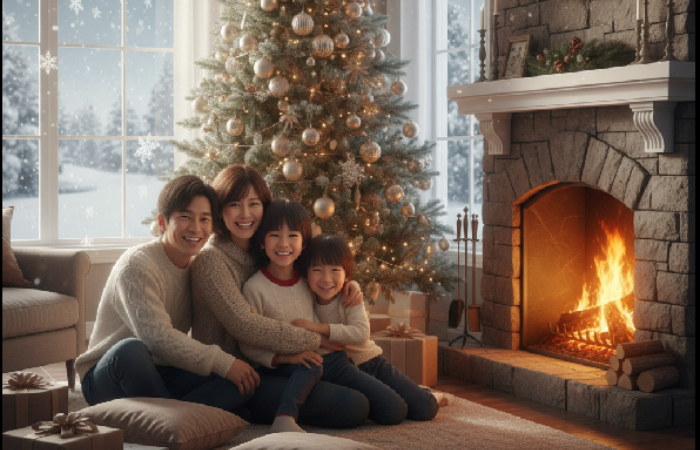 AI画像で生成されたクリスマス画像