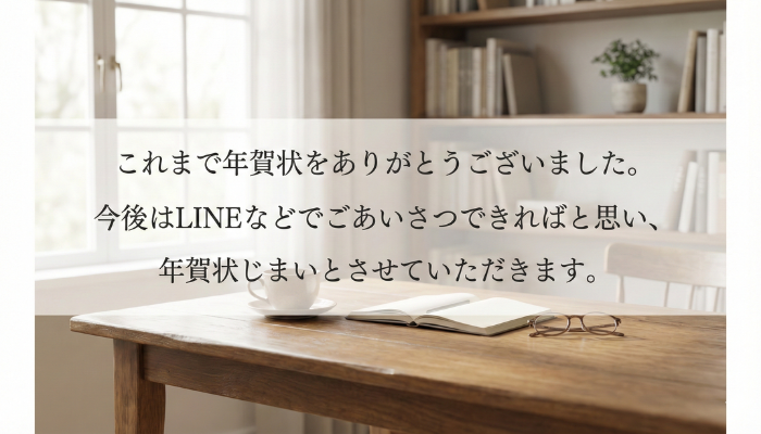 年賀状 じまい 文例 40 代
