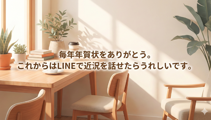 年賀状 じまい 文例