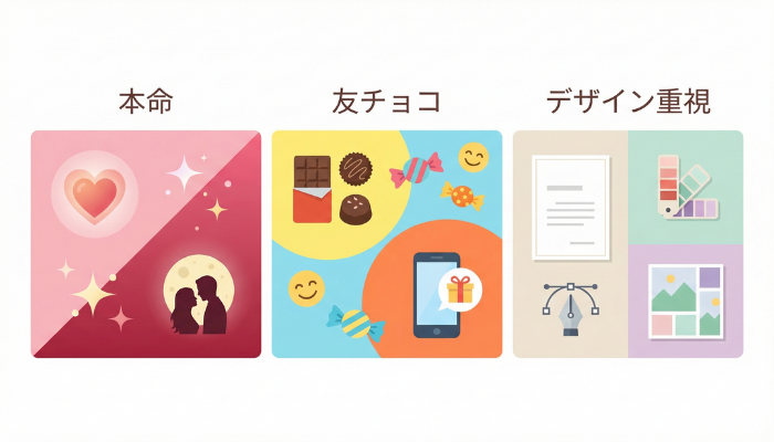 バレンタイン カード作成アプリ比較