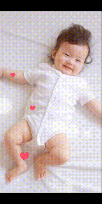 赤ちゃん ダンス動画にエフェクトを追加