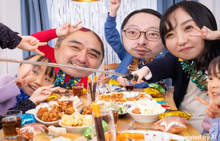 集まりにぷくぷく顔