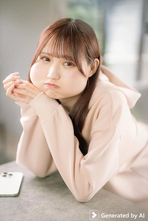 顔ぷくぷく・顔バルーン加工画像を確認