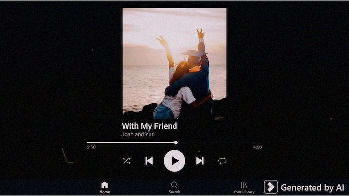 音楽プレイヤー風画像