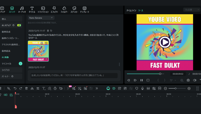 AIで作成したtiktokサムネイル