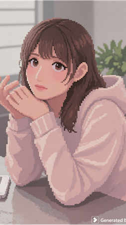 顔を隠した画像