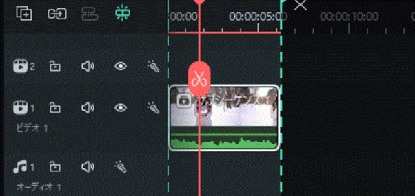 Filmoraで動画・音声結合