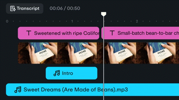 Vimeoで字幕編集画面