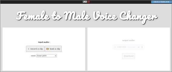 Female to Male Voice Changer