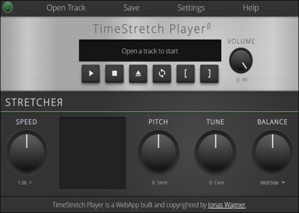 ピッチ変更ソフトTimeStretch Audio Player