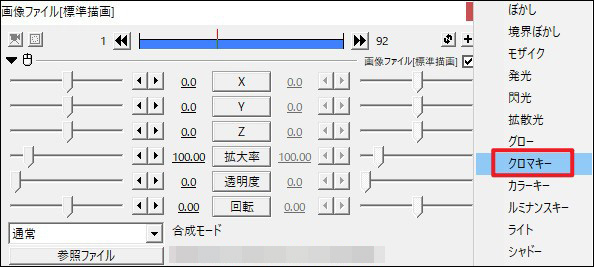 AviUtlクロマキー合成