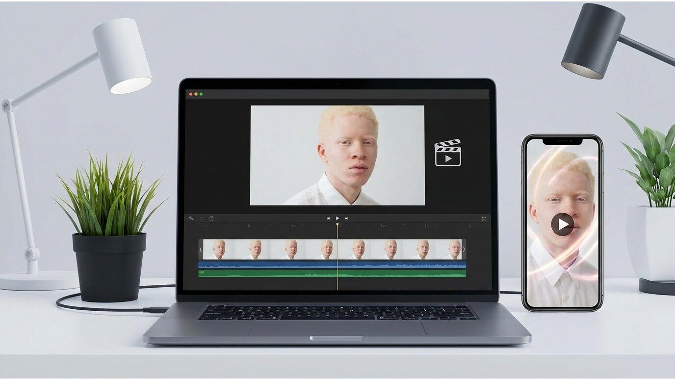 Filmoraの画像から動画生成機能で画像をアルビノ風動画に加工