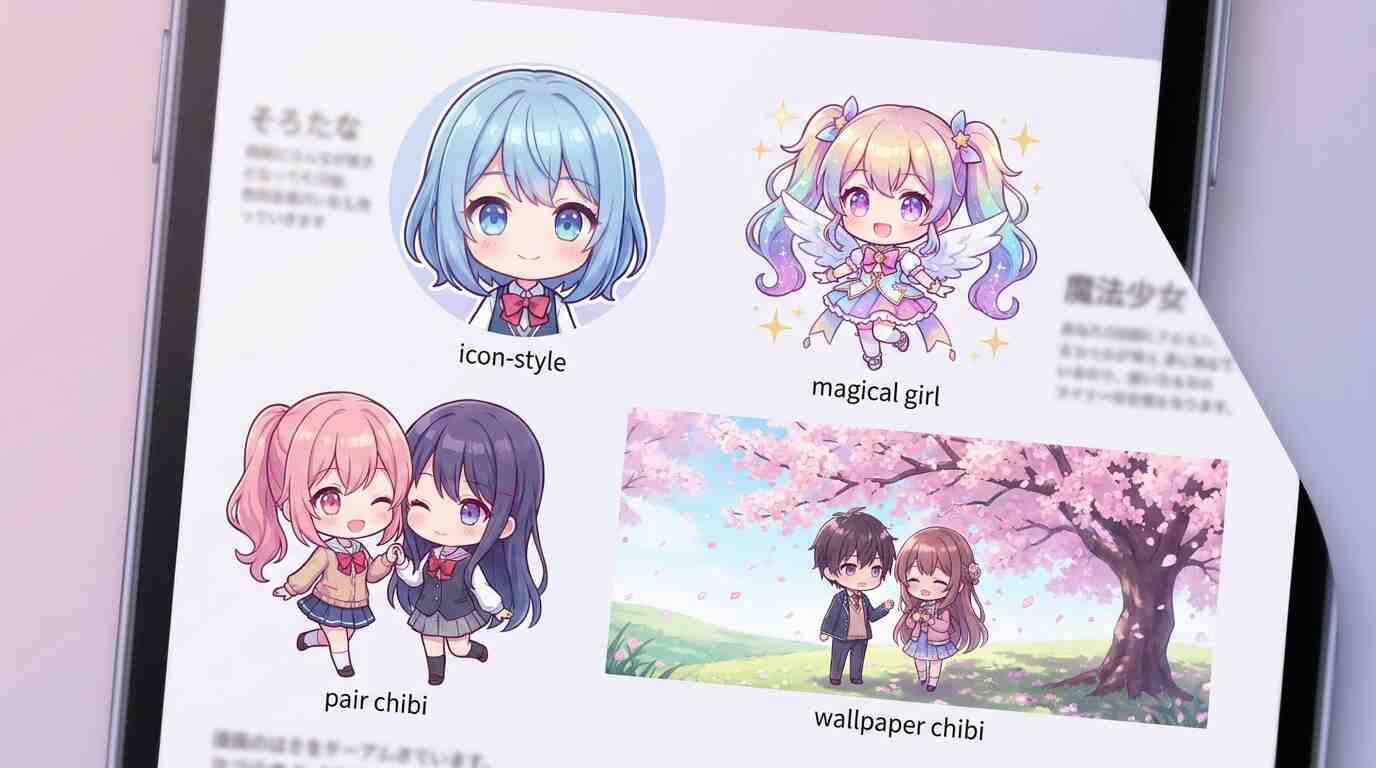 FilmoraのGPT Image 2でAIちびキャラを作るイメージ