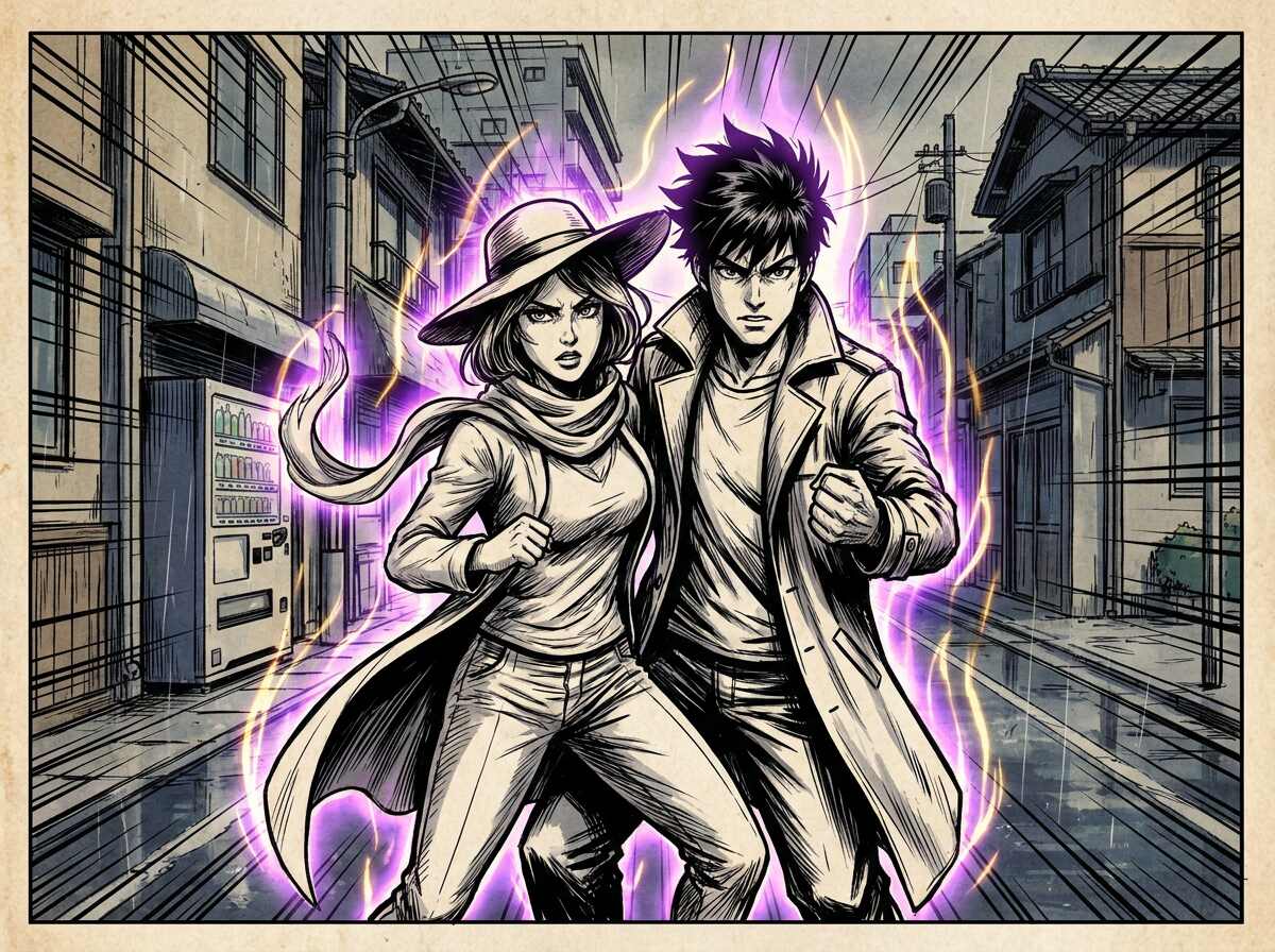 AIジョジョ風フィルターのペットを強キャラ風に作例