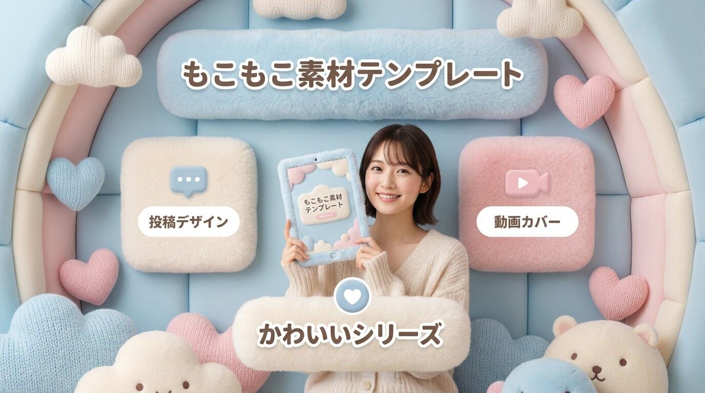 プリセットテンプレートでAIもこもこ加工画像を投稿用に仕上げる