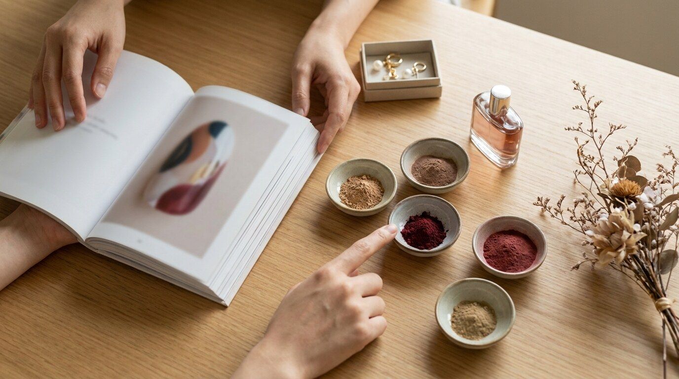 FilmoraのAI画像からプロンプト生成でネイル参考画像を分析するイメージ