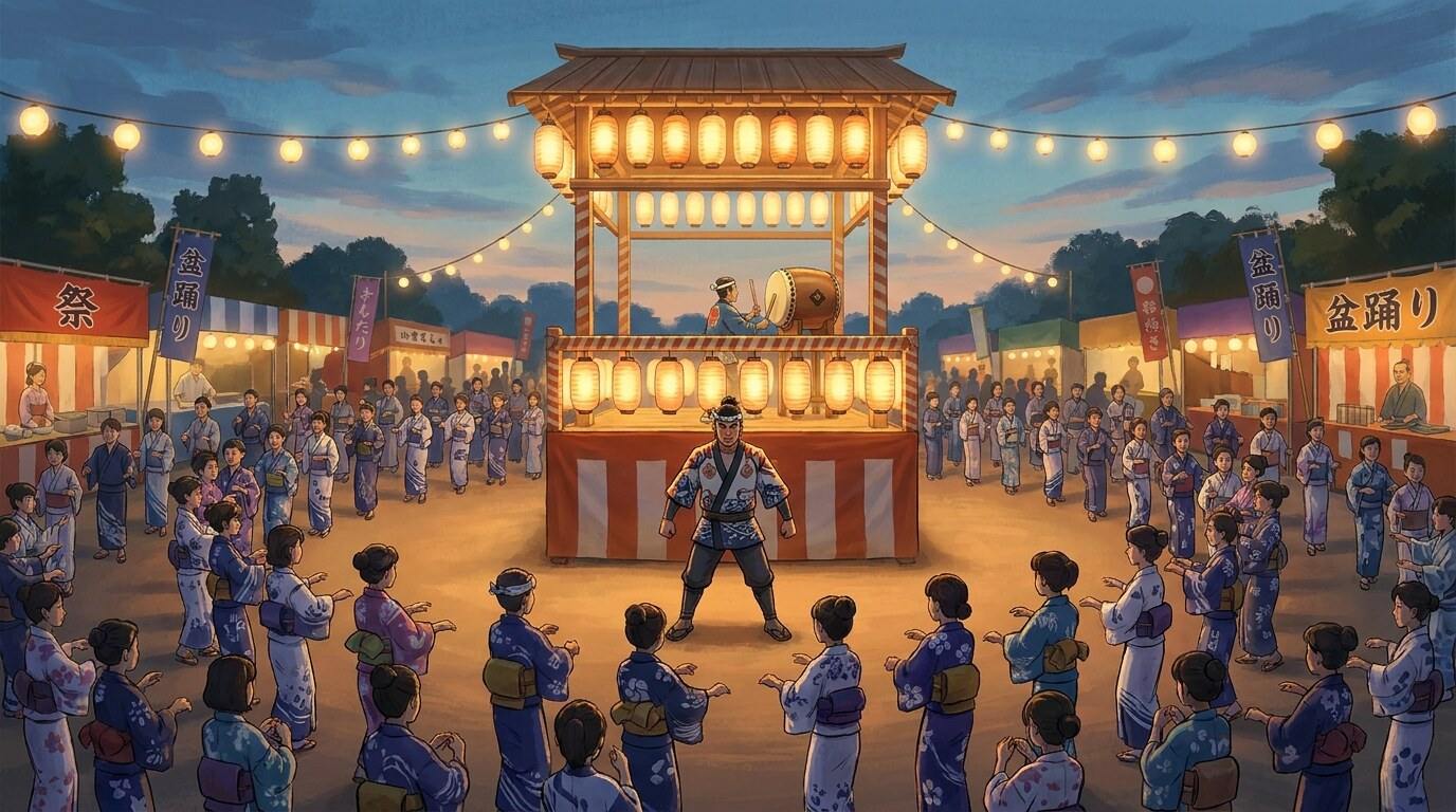 FilmoraのGPT Image 2で盆踊りイラストを作成