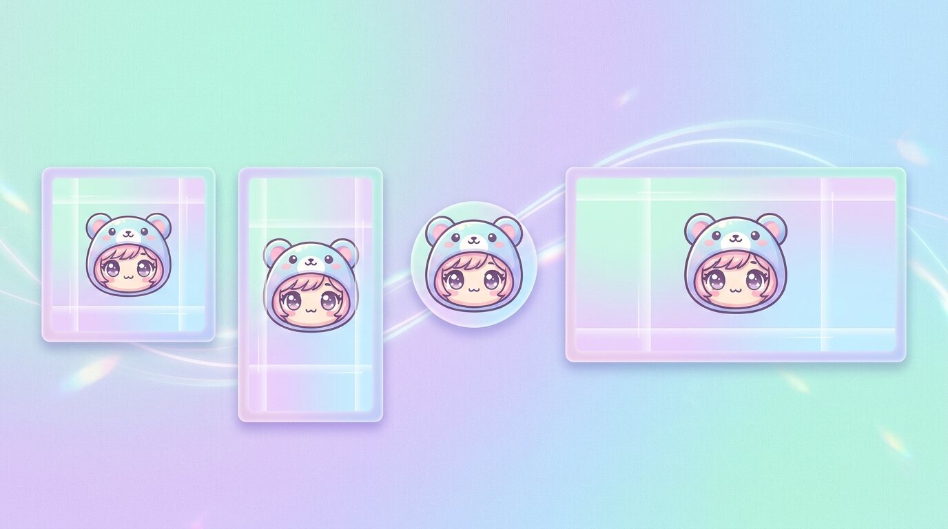 Filmoraのオートリフレームでちゃんりお風アイコンをSNS比率に調整