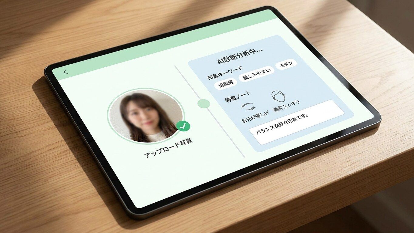 FilmoraのAI画像生成で顔診断結果を視覚化するイメージ