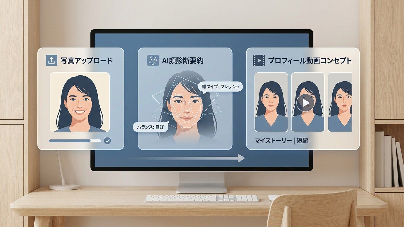 Filmoraで顔診断画像を動画化