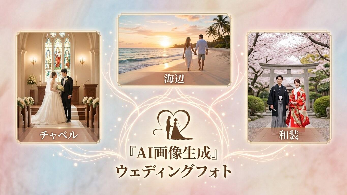 FilmoraのAI画像生成でウェディングフォトの雰囲気を作り分ける
