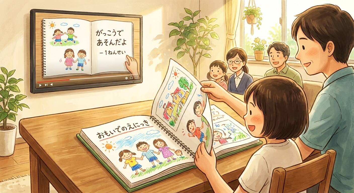 Filmoraで絵日記素材を短い動画に展開