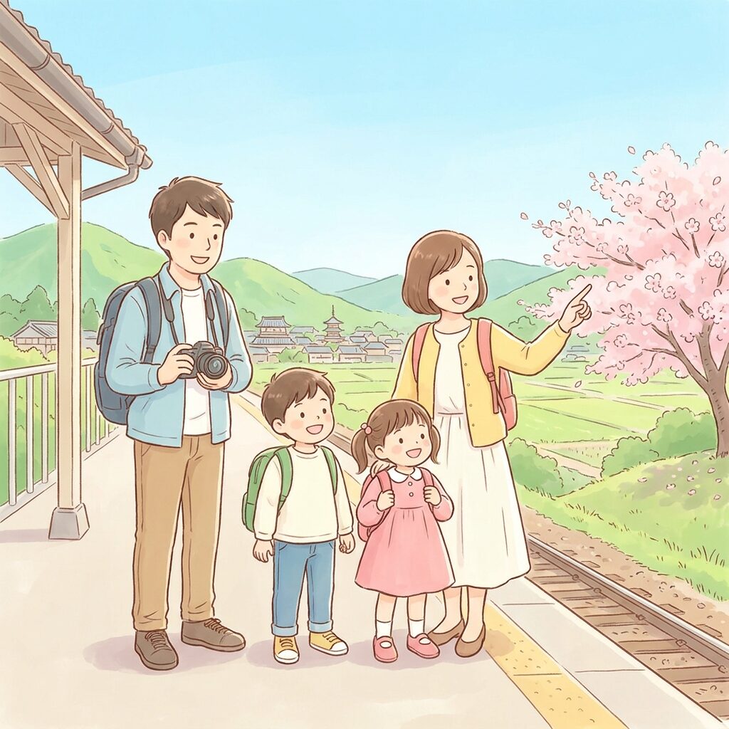 家族旅行イラスト