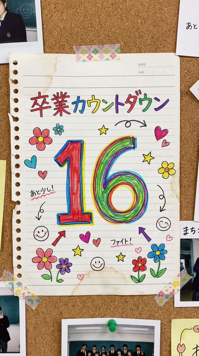 卒業カウントダウン画像