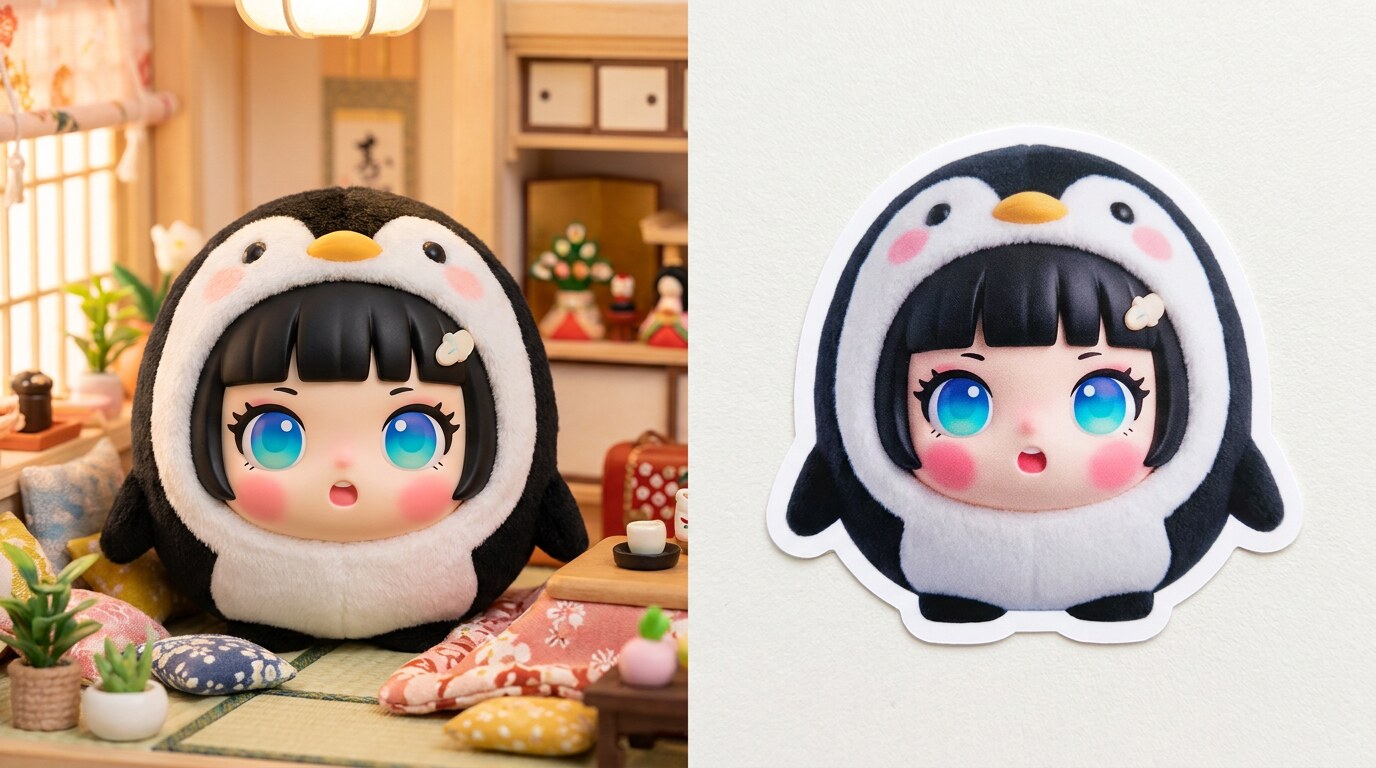Filmoraでググガガ ペンギン素材を切り抜いて再利用する