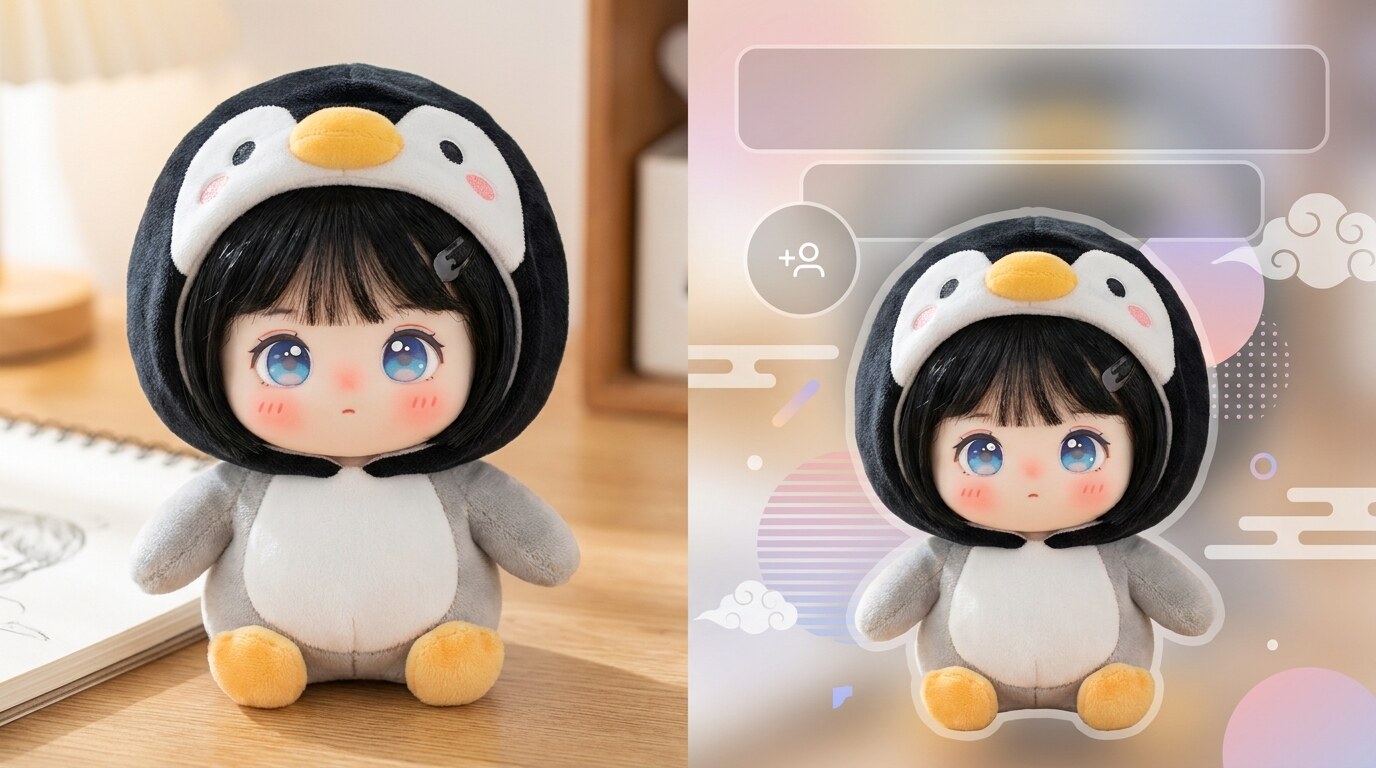 Filmoraでググガガ ペンギン画像にタイトルや一言を追加する